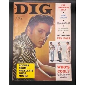 RARE 1957 Elvis Presley Magazine Dig Rockabilly, Love Me Tender, Graceland, TCB